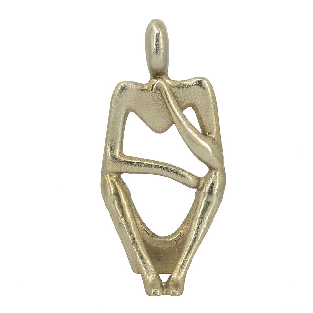 Abstract Aluminum Human Figurine, Gold - 86814