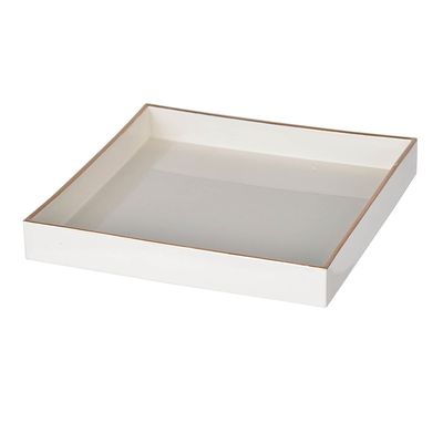 8.5x8.5" Mimosa Square Tray, White