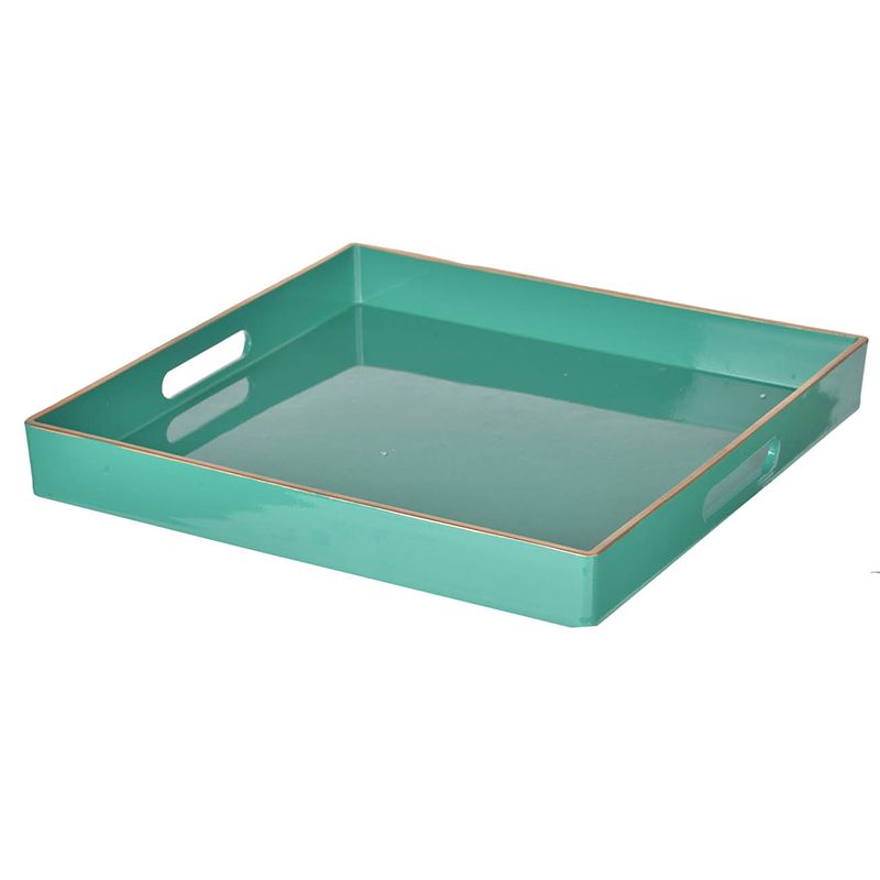 Mimosa Square Tray,Turquoise