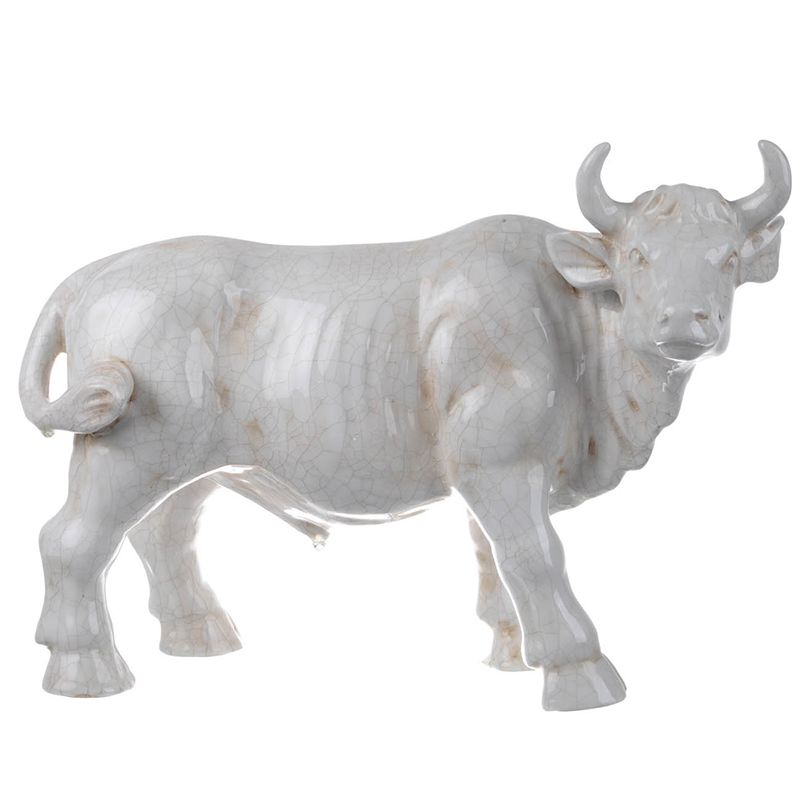 Hector Cow Statuette,White