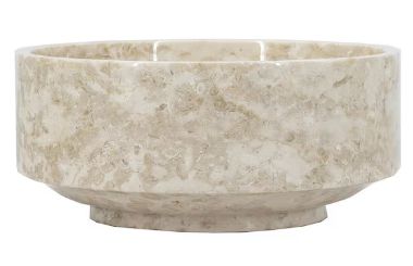 BEIGE ROUND MARBLE DECORATIVE BOWL