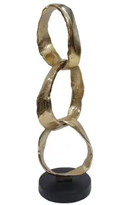 GOLD GEOMETRIC RING SCULPTURE