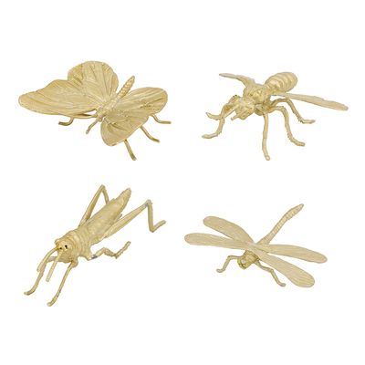 GOLD INSECT DECORATIONS