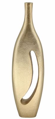 23" CARRON CHAMPAGNE METAL VASE