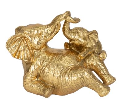 7" PLAYFUL ELEPHANTS, GOLD