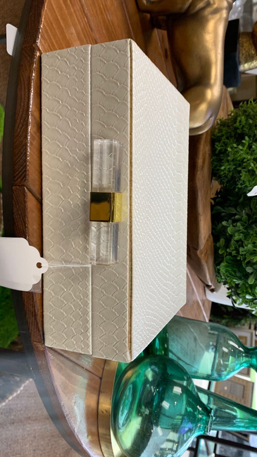 Cream fabric storage Box