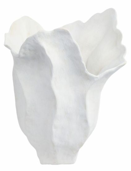 17" SPADENA LARGE PORCELAIN VASE, IVORY