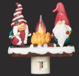 4.75"H GNOME CAMPFIRE NIGHT