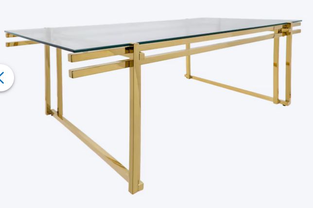 METAL 55" COFFEE TABLE, GOLD
