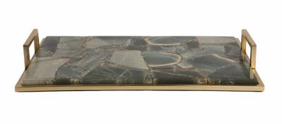 23" TIMOR GREEN LARGE AGATE TRAY
