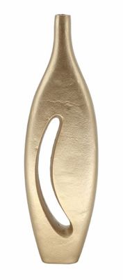 20" CARRON GOLD METAL VASE