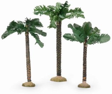 9.5"H 3 PC SET PALM TREE