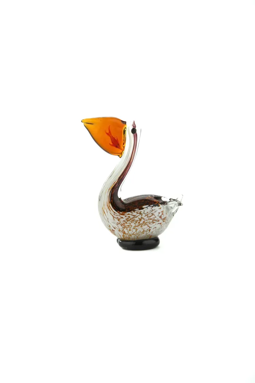 GLASS PELICAN FIGURINE