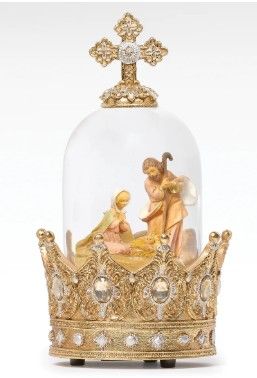 8"H MUSICAL HOLY FAMILY DOME