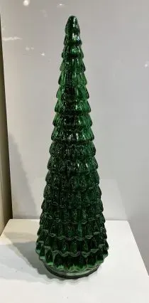 GLASS CHRISTMAS TREE - GREEN