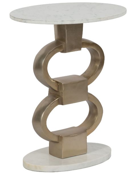 24" DEPHINE GOLD LINK TABLE