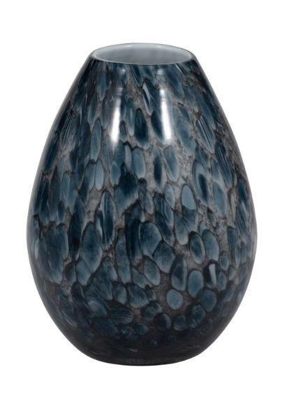 8" AMALDA SMALL BLUE GLASS VASE