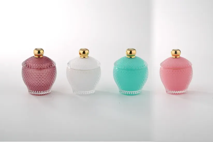 ASSORTED COLORS CANDY JARS