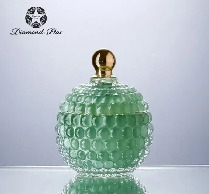 GLASS JAR WITH LID - GREEN