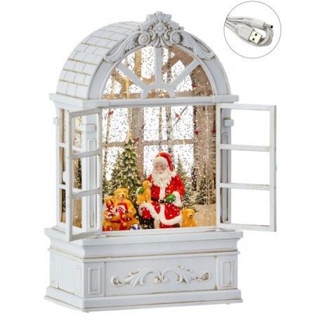 9" LED B / O TMR SANTA / TREE ARCH WINDW GLOBE USB MULTI