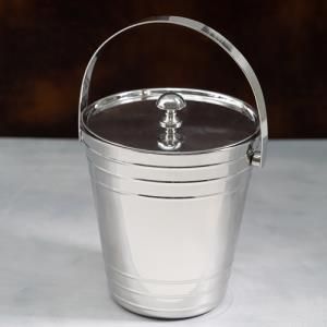 POLISHED SS HANDLE ICE BUCKET