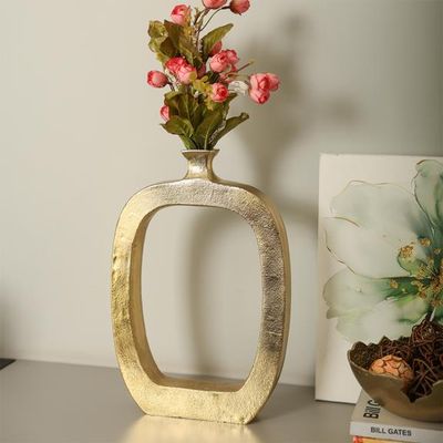 Gold Geometric Frame Vase