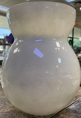 White Glass Decorative Vase 