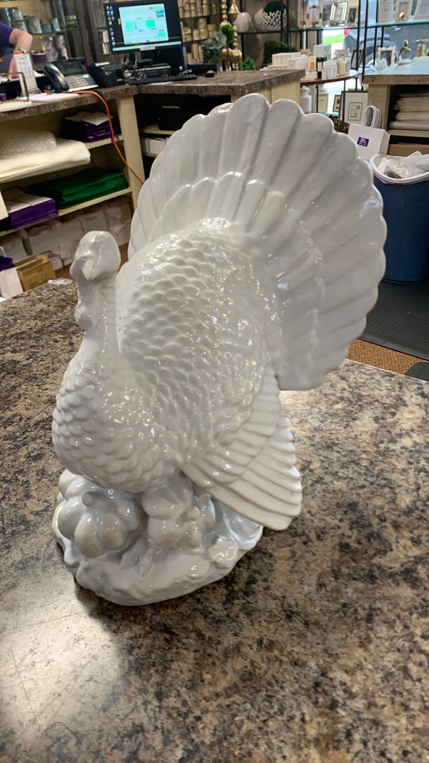 White ceramic turkey