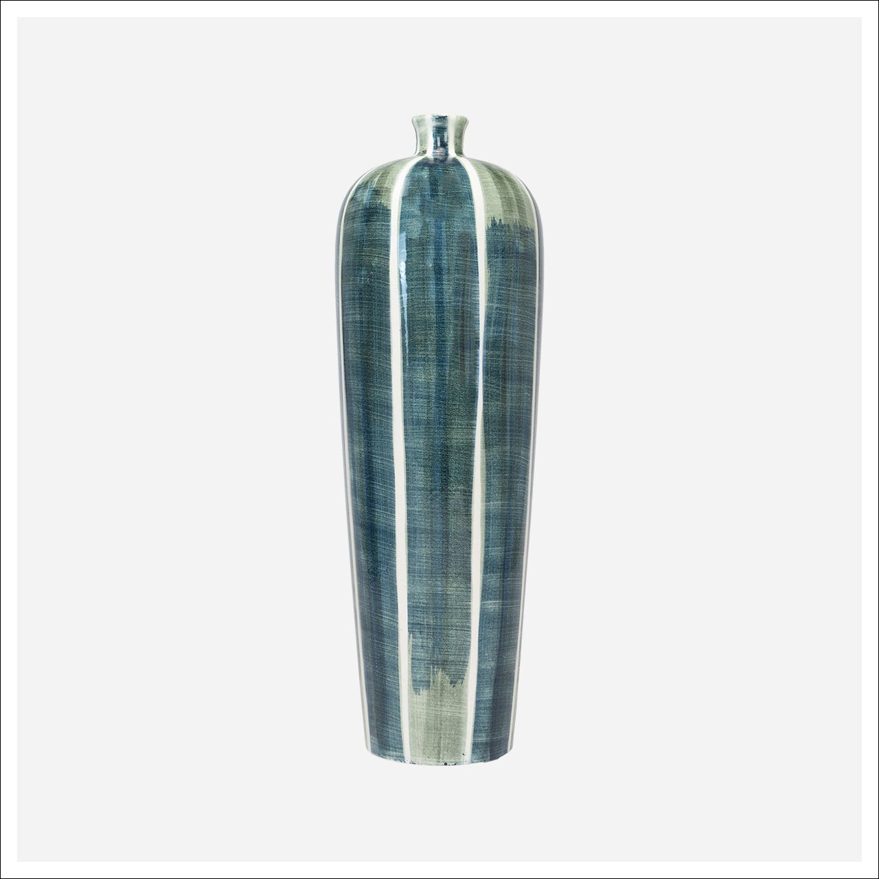 Allegra Medium Vase Blue, white, green