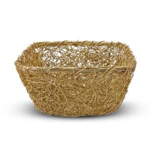 GILDED TWIST SQUARE BASKET