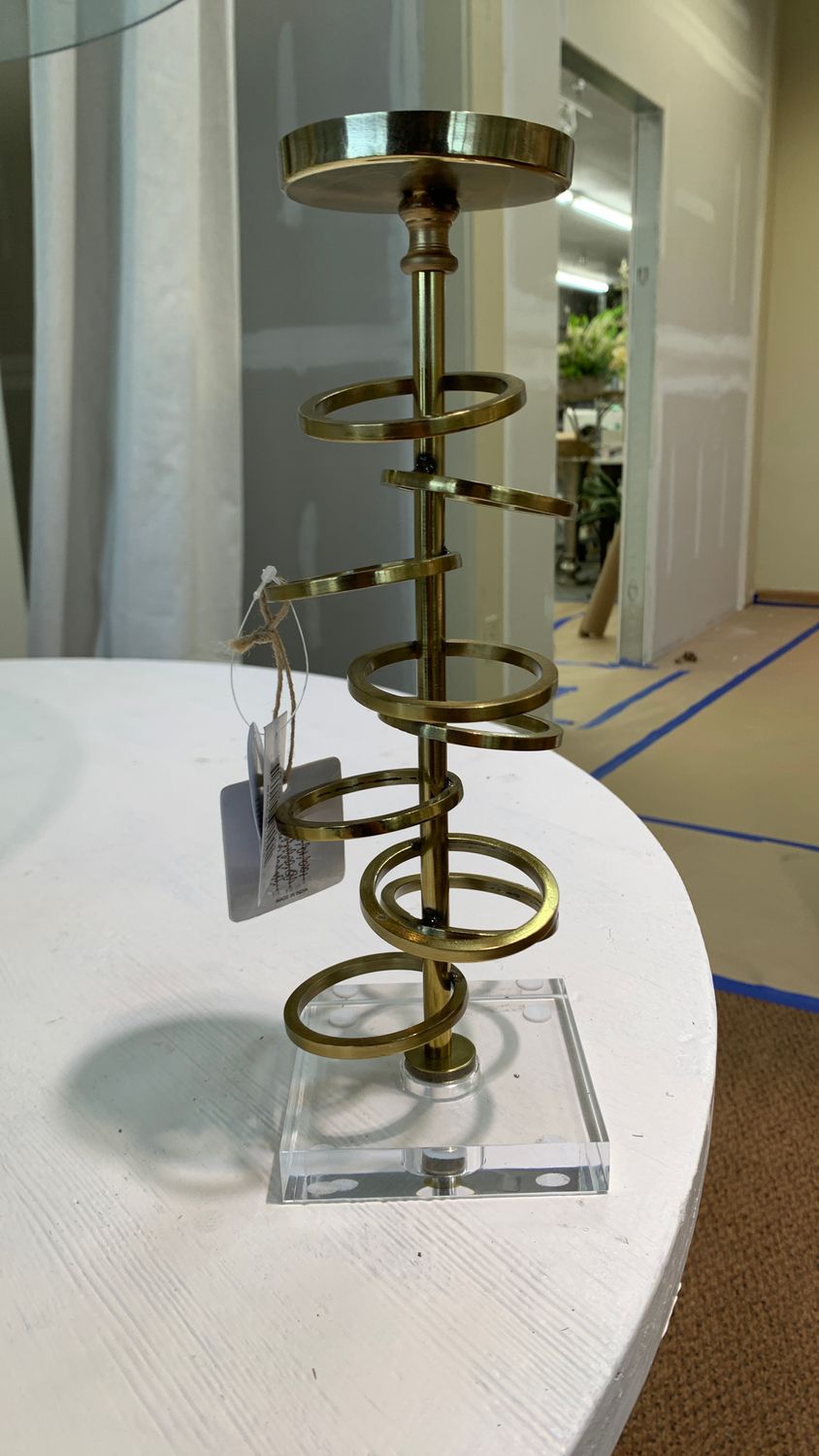 Brass Candle Stick holder with Spiral Design