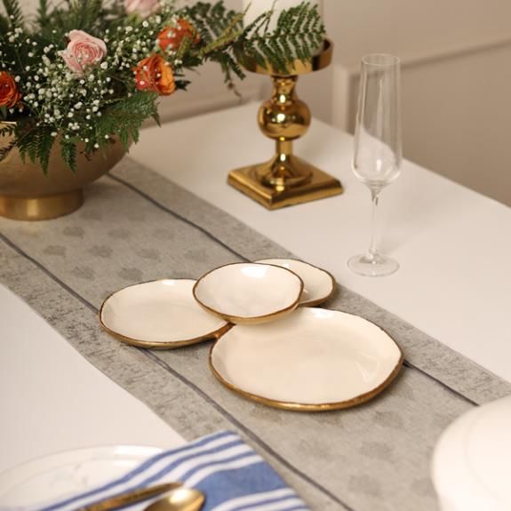 Gold Aluminum 4-Bowl Cluster