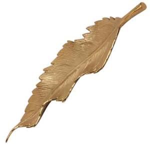 Textured Gold Way Leaf Tray