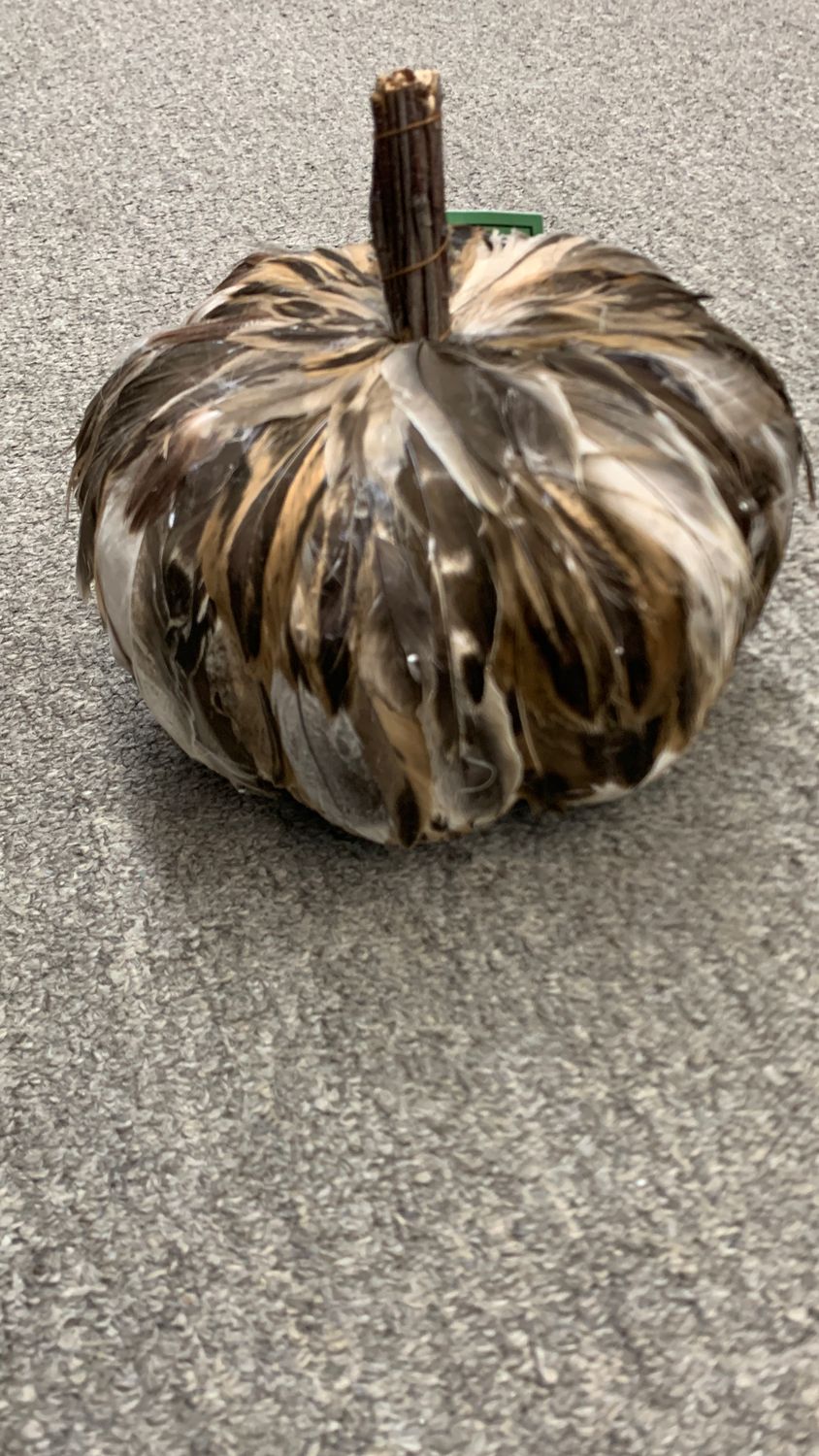 Natural feather pumpkin