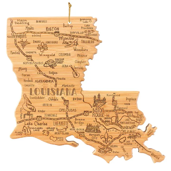 DESTINATION LOUISIANA CUTTING BOARD