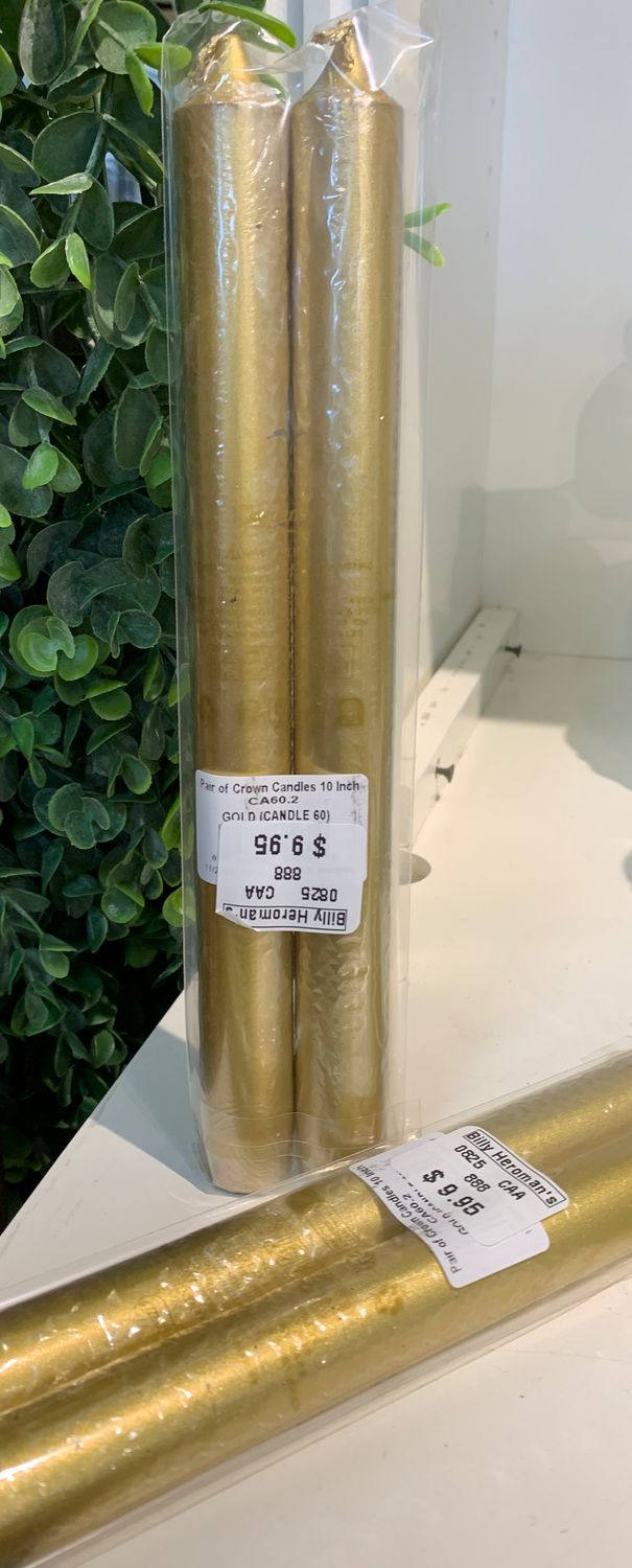 Set of 2 Gold smokeless and dripless candles