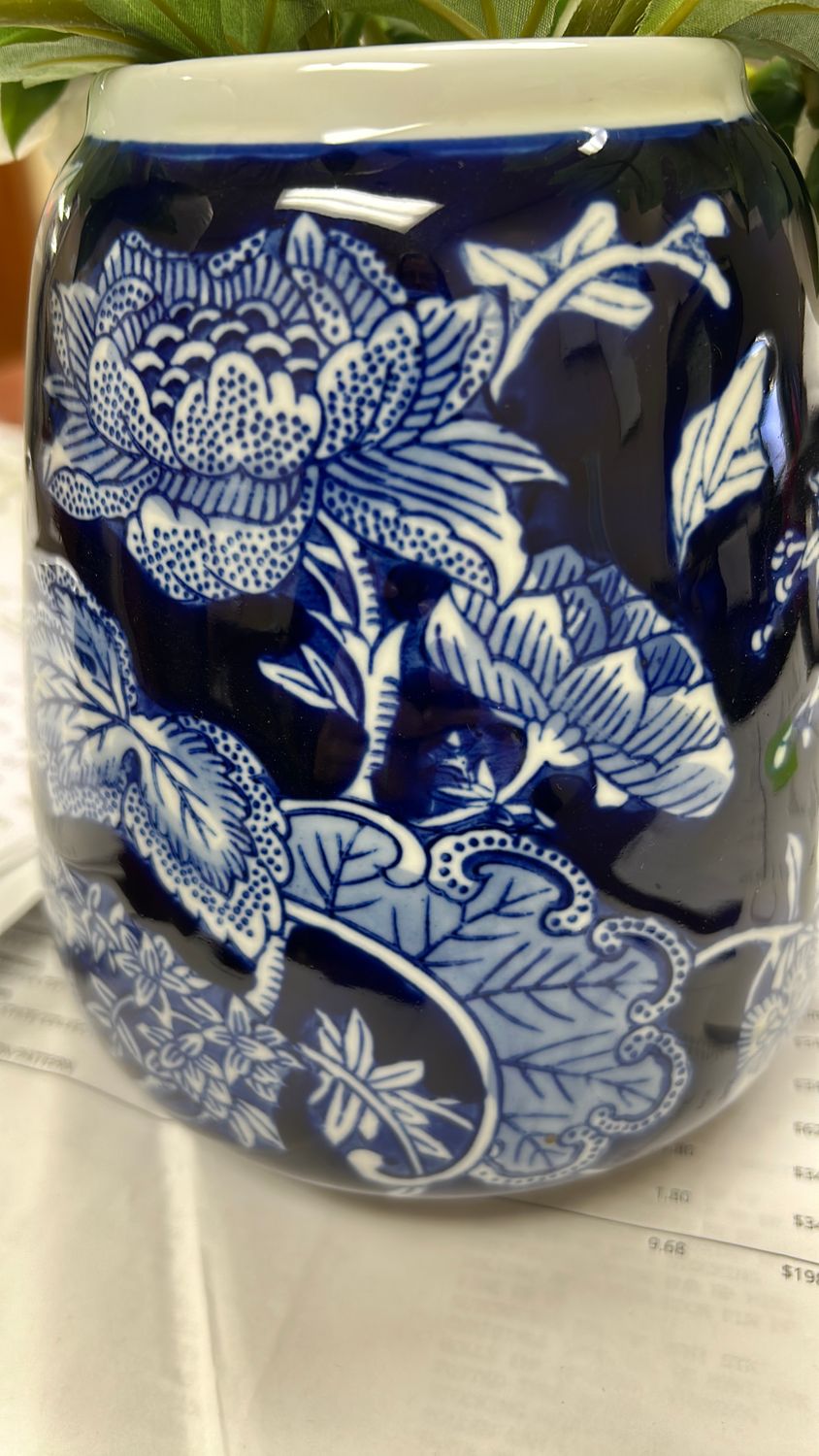 MEDIUM DARK BLUE AND WHITE KVASE