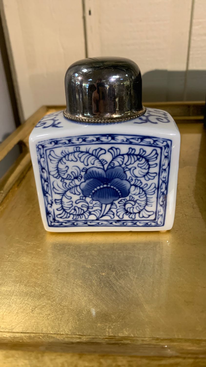 Mini Ginger Jar with Silver Lid