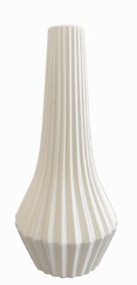 WHITE FLUTED MODERN VASE