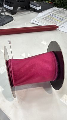 FUCHSIA TAFFETA WIRED RIBBON 4"
