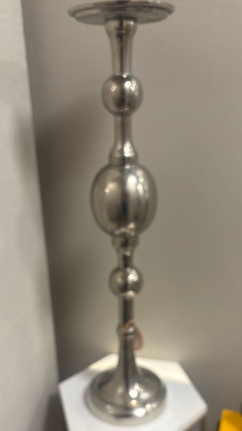 SILVER CANDLE HOLDER - LARGE