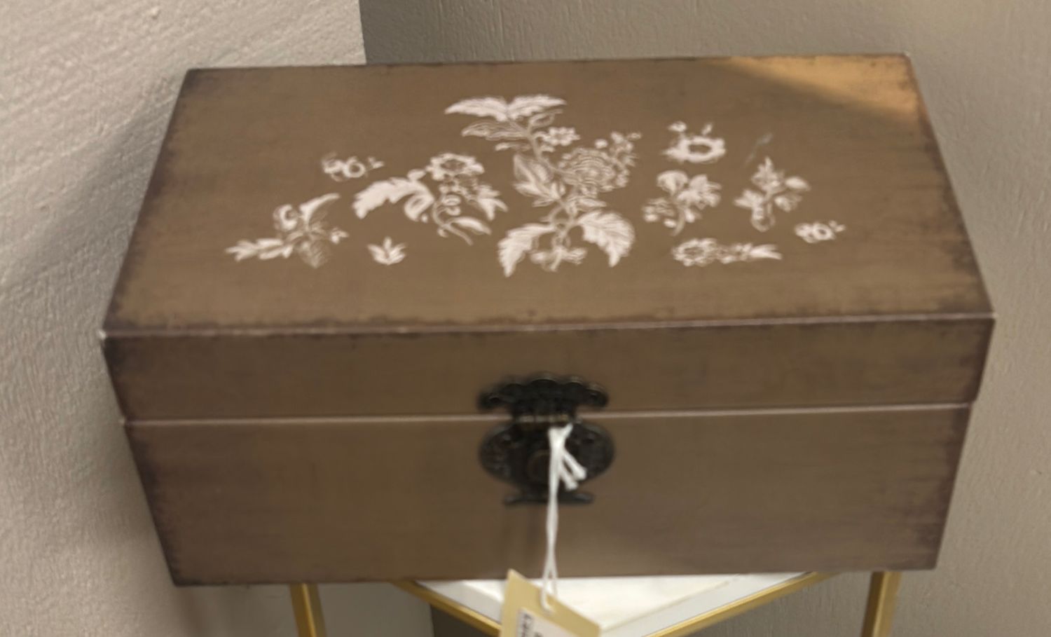 Brown Box with Floral Design