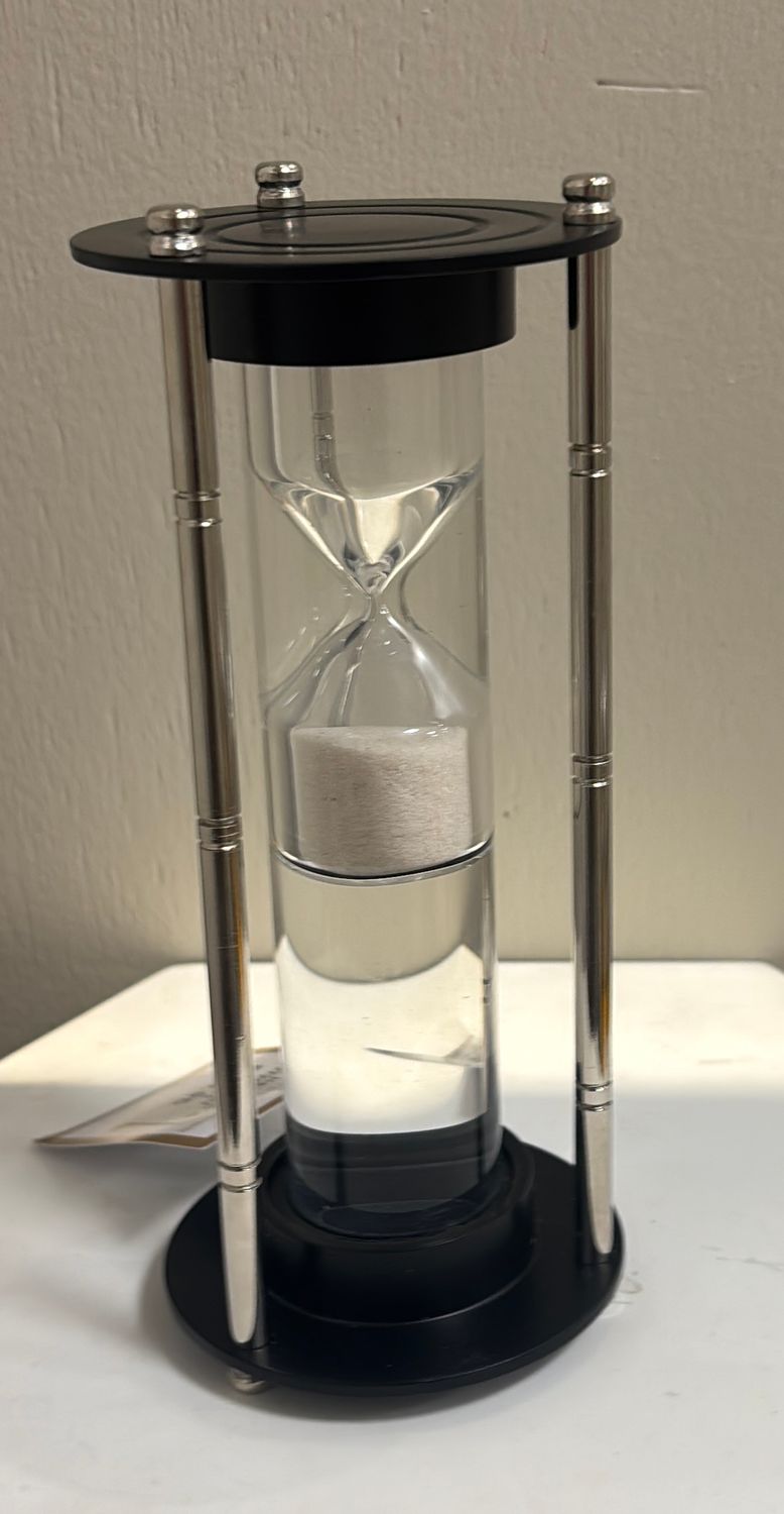 Hourglass - Black and Silver