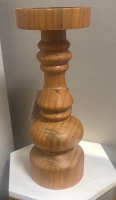 WOODEN CANDLE HOLDER - TALL