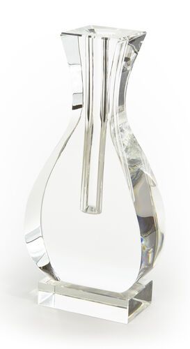 CRYSTAL GLASS BUD VASE - URN SHAPE