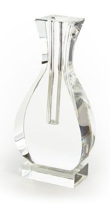 CRYSTAL GLASS BUD VASE - URN SHAPE