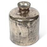 ANTIQUE COPPER MATTE GLASS BOTTLE VASE - MEDIUM