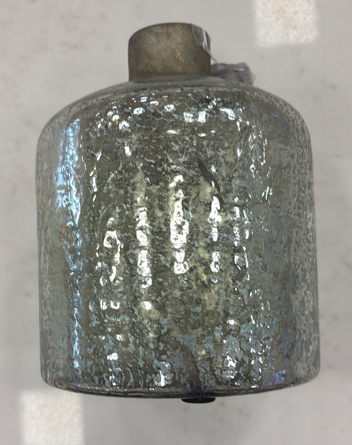 TEAL MERCURY GLASS JUG VASE