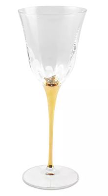 OPTICAL GOLD WINE GLASS