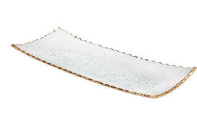 GAMMA GOLD RIMMED TRAY -14"X6"